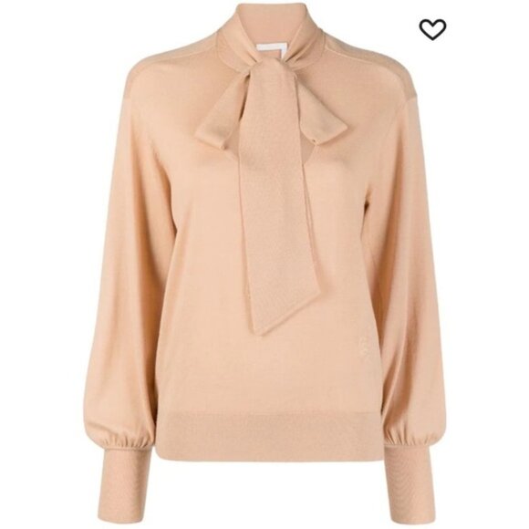 Chloé Bow-Tie Wool Knit Sweater worn by Kate Beckinsale - Picture 1 of 13